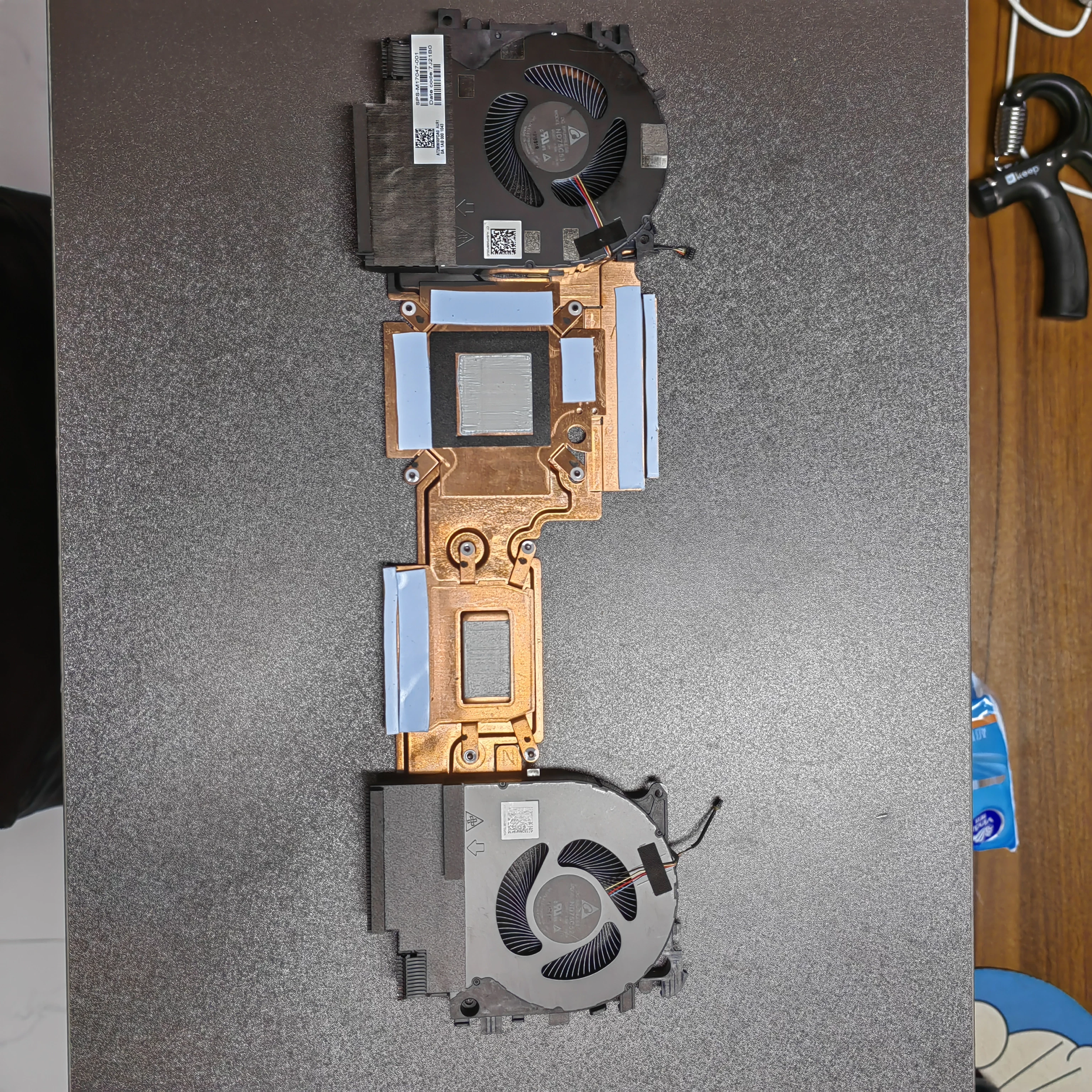 M17047-001 HP ZBook Fury 15 G7 CPU GPU Cooling Fan Heatsink Cooler